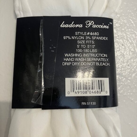 Sheer white capri-style legging hosiery, fits multiple sizes, new in package. - Picture 2 of 2